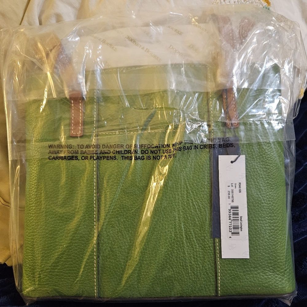 Dooney & Bourke Grass Green Small Lexington Tote - Picture 3 of 5
